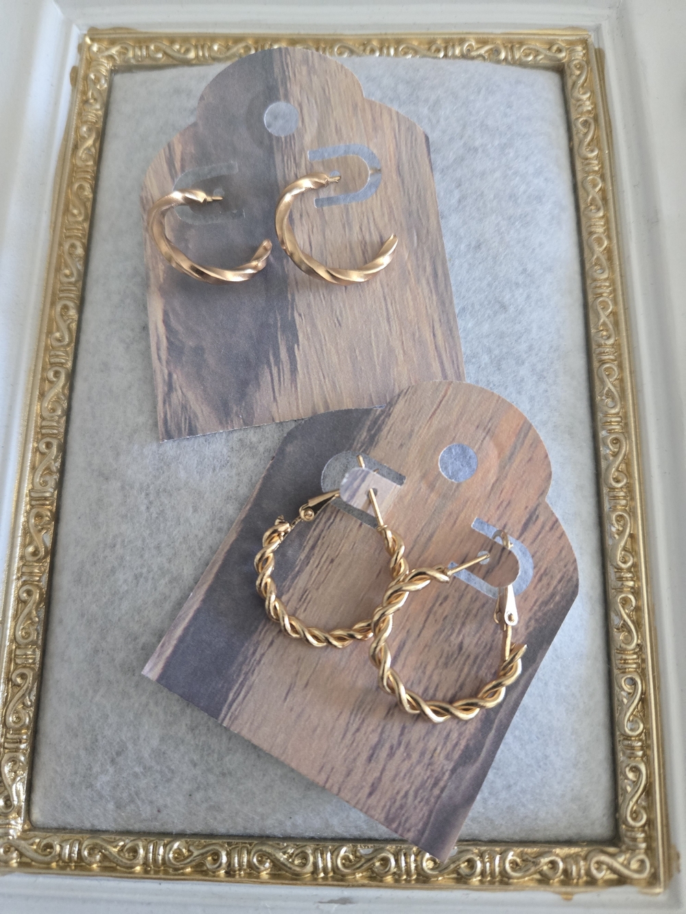 Gold-Tone Twisted Hoop Earrings - Women Jewelry